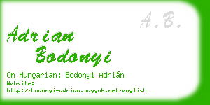 adrian bodonyi business card