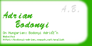 adrian bodonyi business card